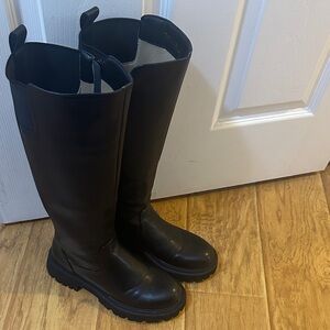 Black Tall Riding Boots